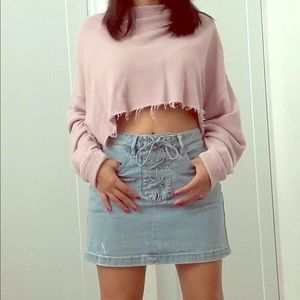 Kendall and Kylie Denim Mini Skirt